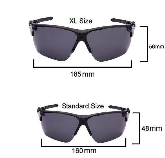 2 Pair of Extra Large Lightweight Polarized Sport Wrap Sunglasses