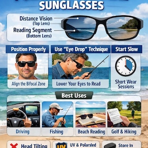 Lightweight "The Raptor" Sport Wrap Polarized Bifocal Reading Sunglasses for Men and Women image 2