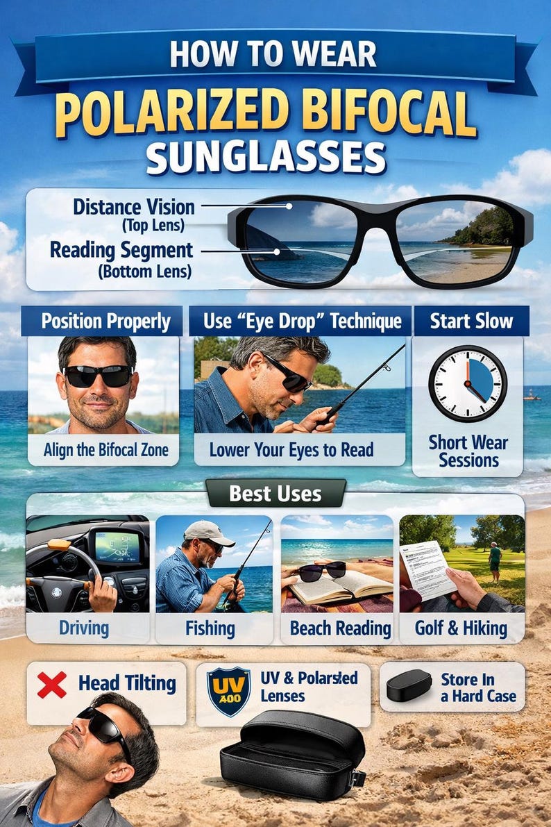 Lightweight "The Raptor" Sport Wrap Polarized Bifocal Reading Sunglasses for Men and Women image 2