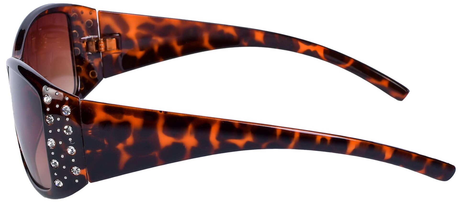 thumbnail image 2 of Rhinestone Bifocal Reading Sunglasses For Women - Smoke/Brown Tint, 100% UVA/UVB Protection 2 of 4