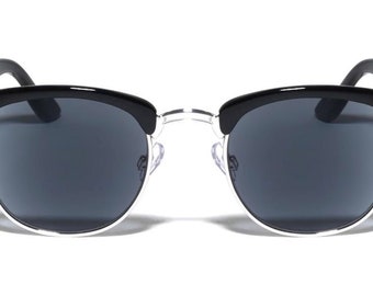 Classic "The Executive" Semi-Rimless Full Reading Lens Sunglasses (No Bifocal)