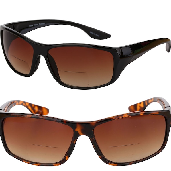 2 Pair of “The Driver” Lightweight High Definition Bifocal Reading Sunglasses for Men and Women