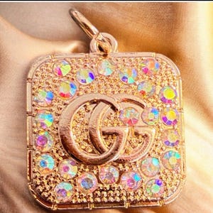 GUCCI Zipper Pull Button Charm Stamped 18mm
