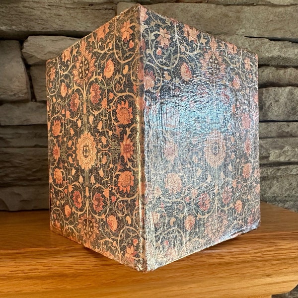 Upcycled Tissue Box Cover – Theme - William Morris Floral Design -Decoupage -One of a Kind - Hand-Crafted