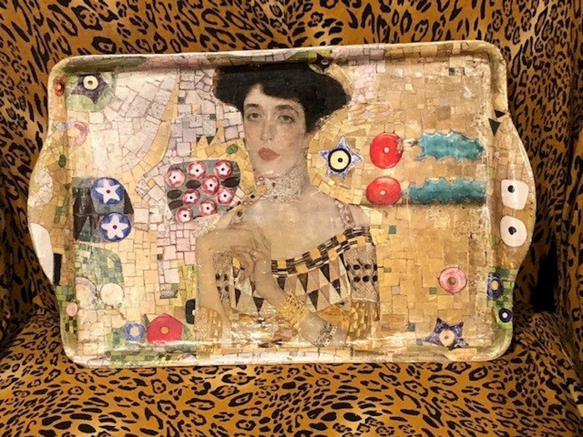 Klimt Decoupage 18 X11 Tray Theme Klimts Etsy