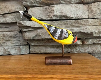 Handcrafted Paint and/or Decoupaged Wooden Birds, Single or Set of 2