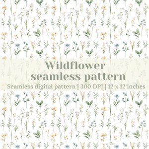 Aquarel weide Wildflower naadloze terugkeerpatroon, herhalend patroon voor stof, sublimatie ontwerp, huwelijksuitnodigingen