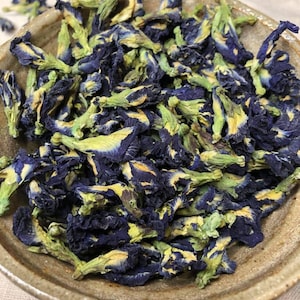 Organic Blue butterfly Pea flower | Lan Hue Die TCM | whole dry tops and powder | Blue Matcha | CLITORIA TERNATEA Pea Protien flour