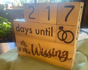 Custom Wedding Countdown Blocks