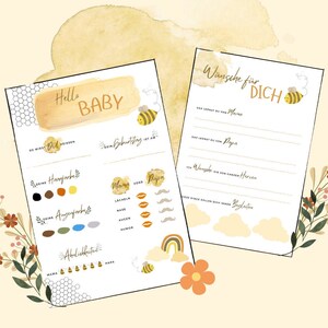 Gioco di auguri per la cartolina del baby shower per gli ospiti di genere neutro