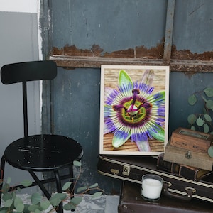 Passion fruit flower-digital file-wall poster for your home for instant download