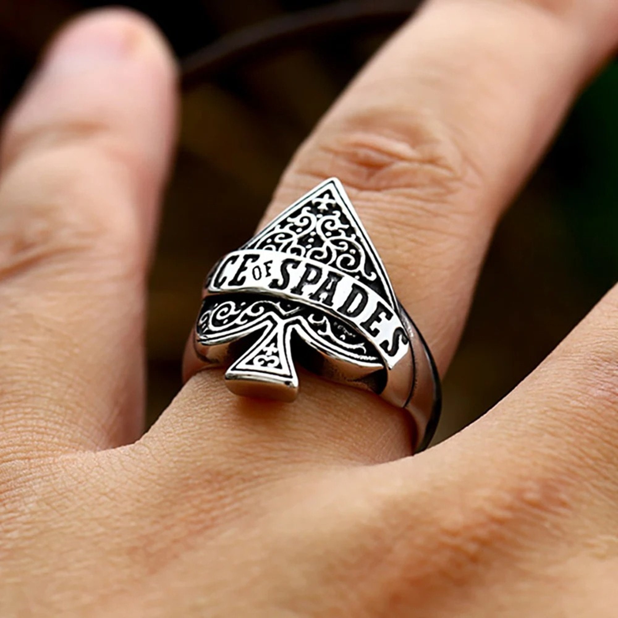 Black Ace Ring Etsy Australia