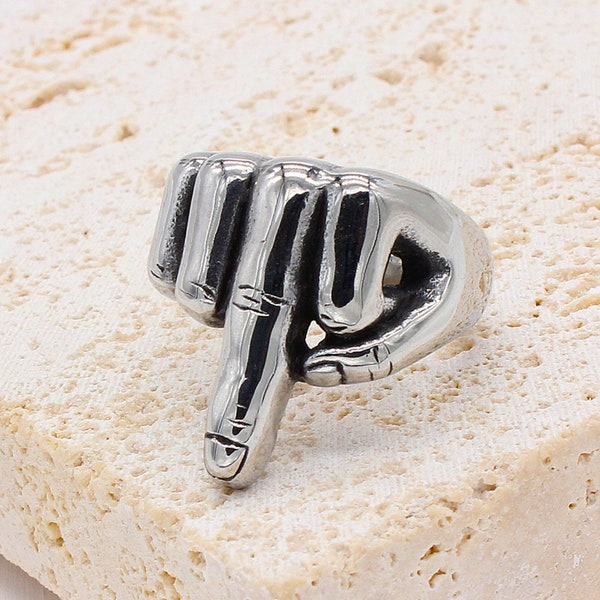 Middle Finger Ring Etsy