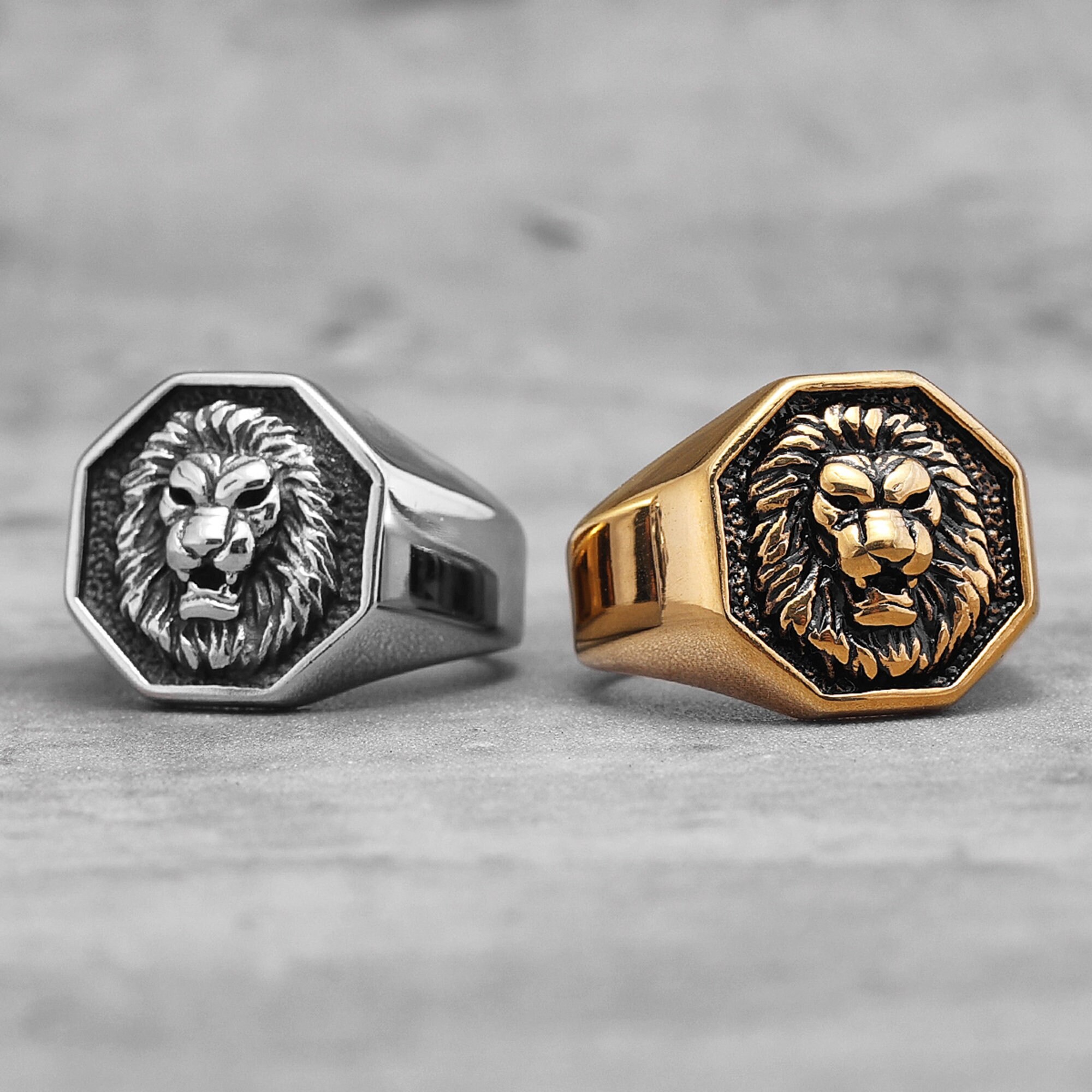 Lion King Ring King of Beasts Ring Lion Head Ring Brave Man Ring Animal ...
