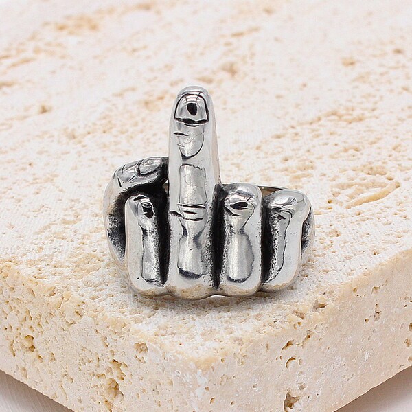 Middle Finger Ring Etsy
