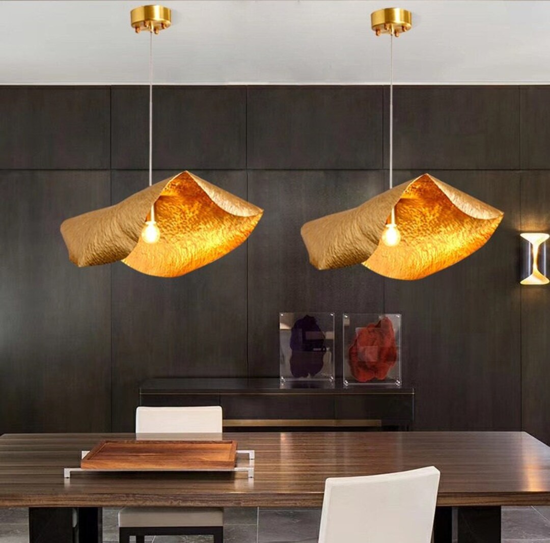 Hammered Pendant Light Brass for Living Room Kitchen Pendant Etsy