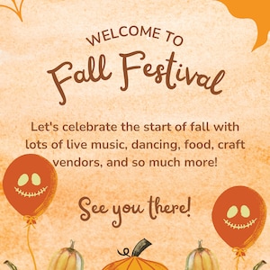 Fall Festival flyer template