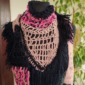 Scarf crochet free form small scarf