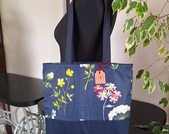 Tote Bag Blumen, Totebag dunkel, Tote Bag Blätter, ToteBags, Tote Bag Blätter, Tote Bag, Hand Tasche, Arm Tasche, Einkaufstasche, Shopper Tasche