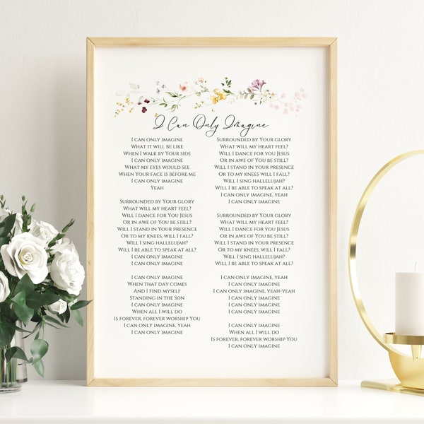 I Can Only Imagine - Etsy