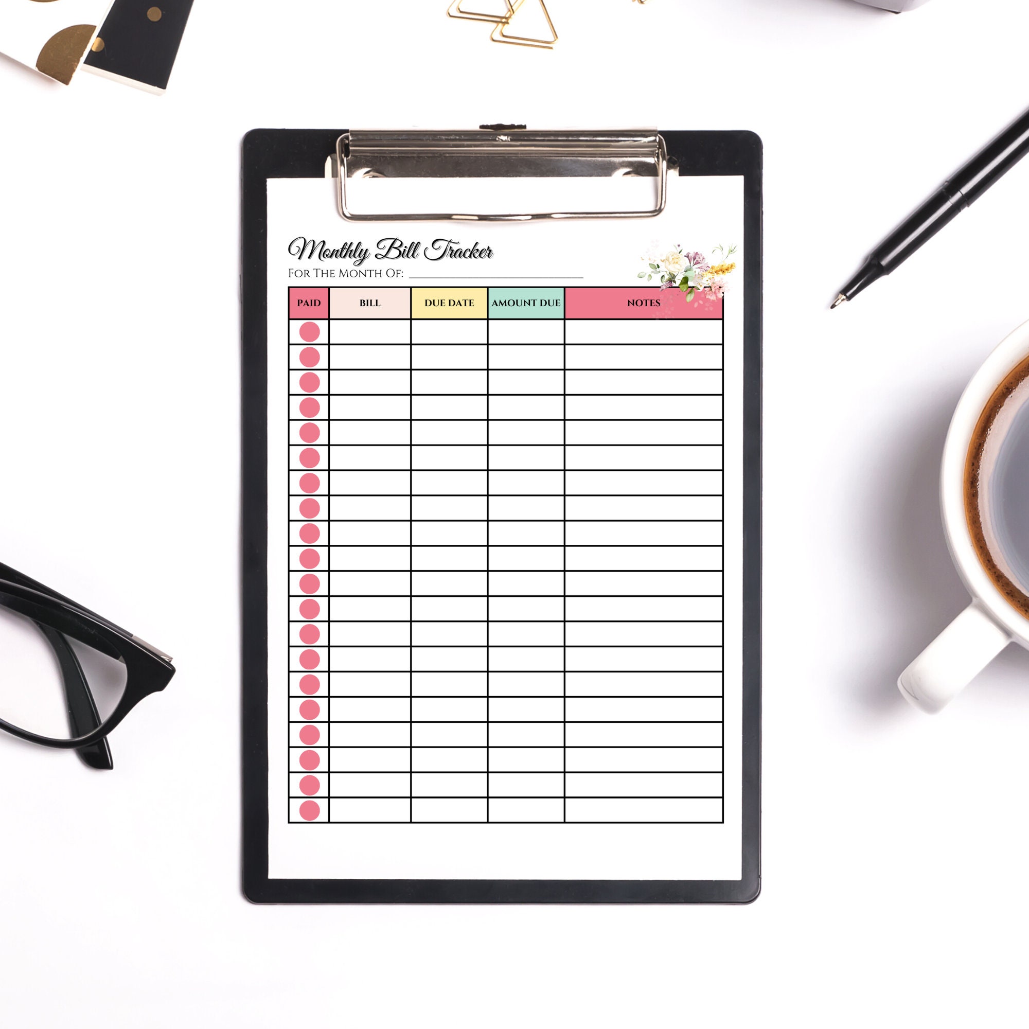 Monthly Bill Tracker - 8.5