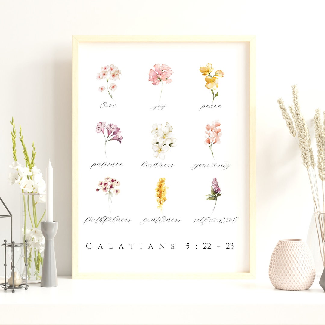 Fruit of the Spirit | Bible Verse Sign | Spirit Wall Art | Free Spirit ...