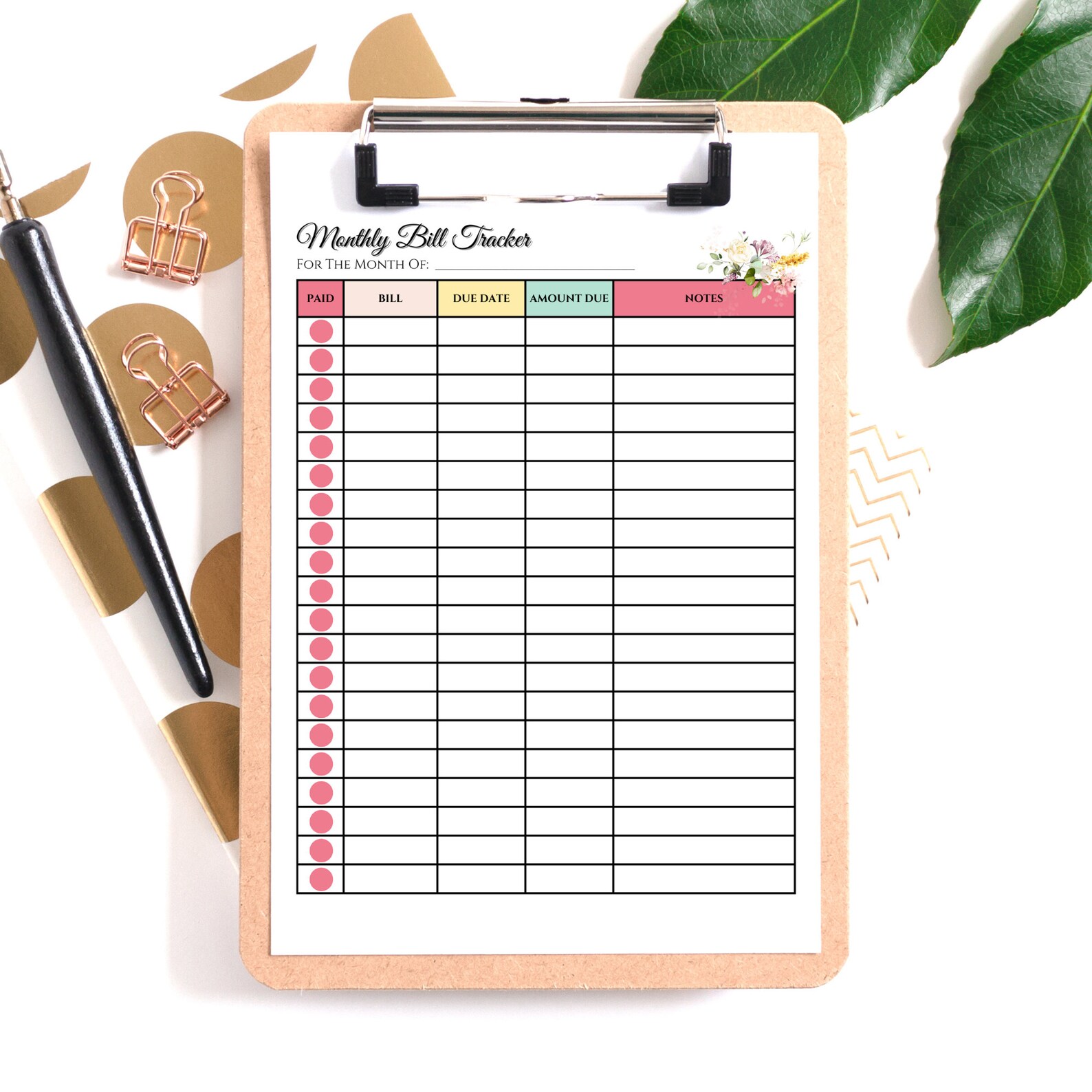 Monthly Bill Tracker - 8.5