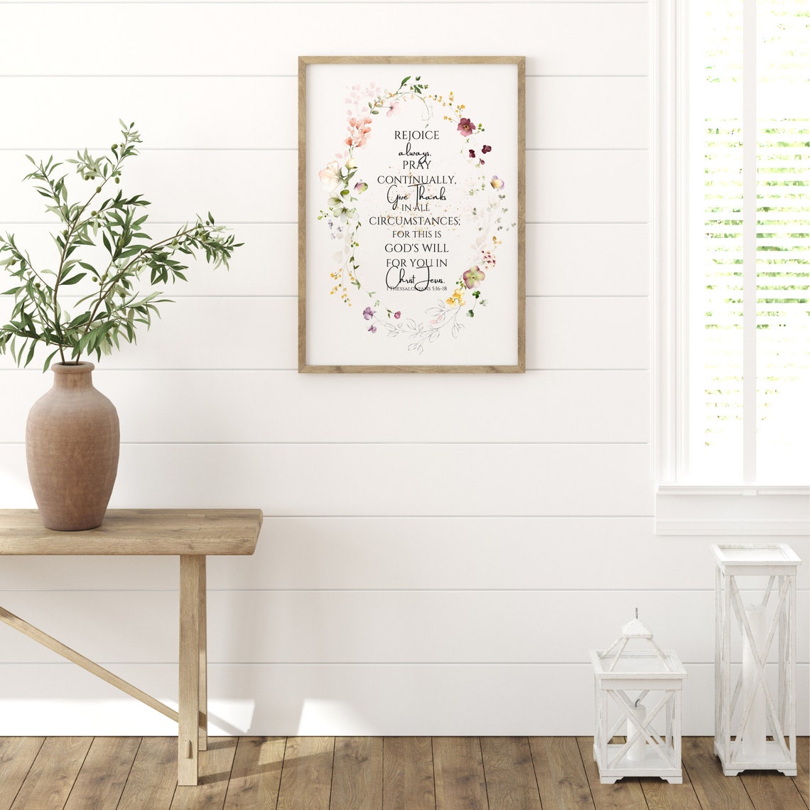 Rejoice Always Printable Wall Decor | 1 Thessalonians 5:16-18 ...