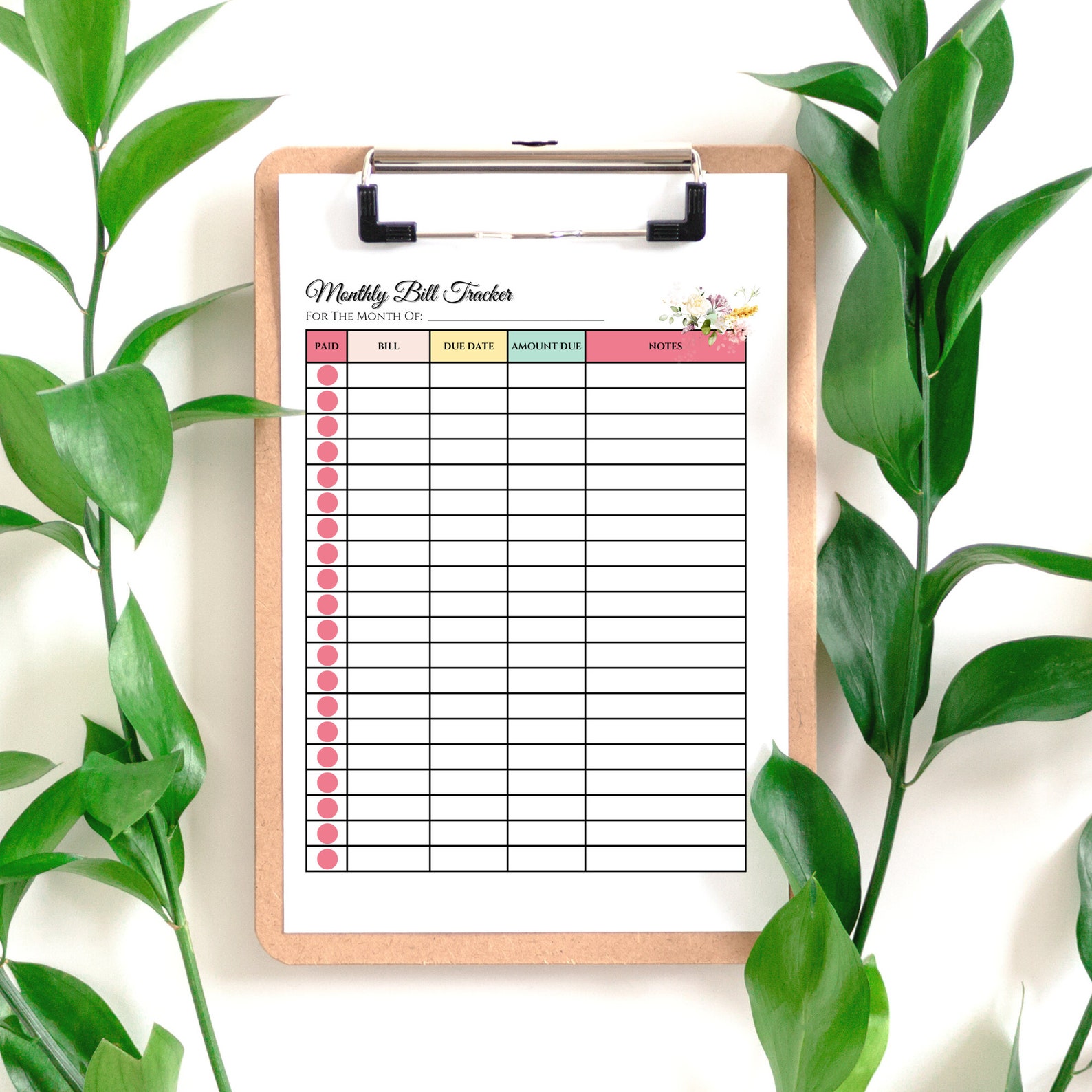 Monthly Bill Tracker - 8.5