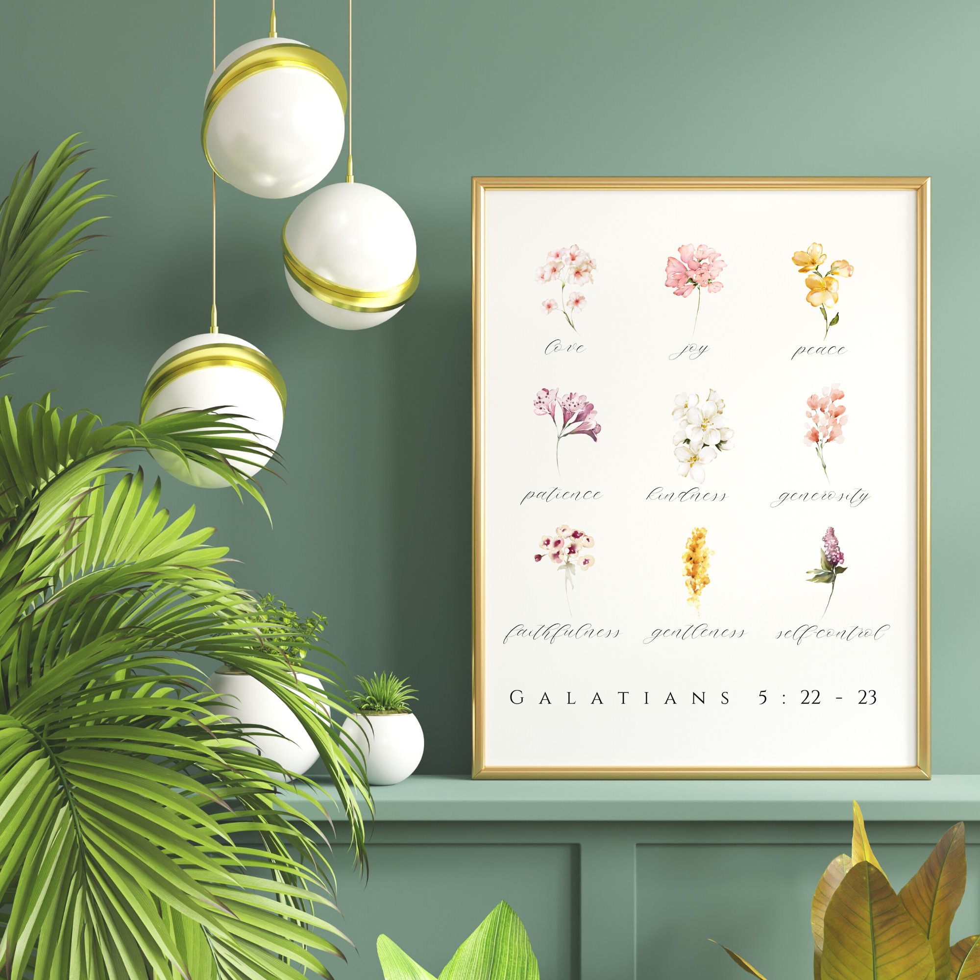 Fruit of the Spirit | Bible Verse Sign | Spirit Wall Art | Free Spirit ...