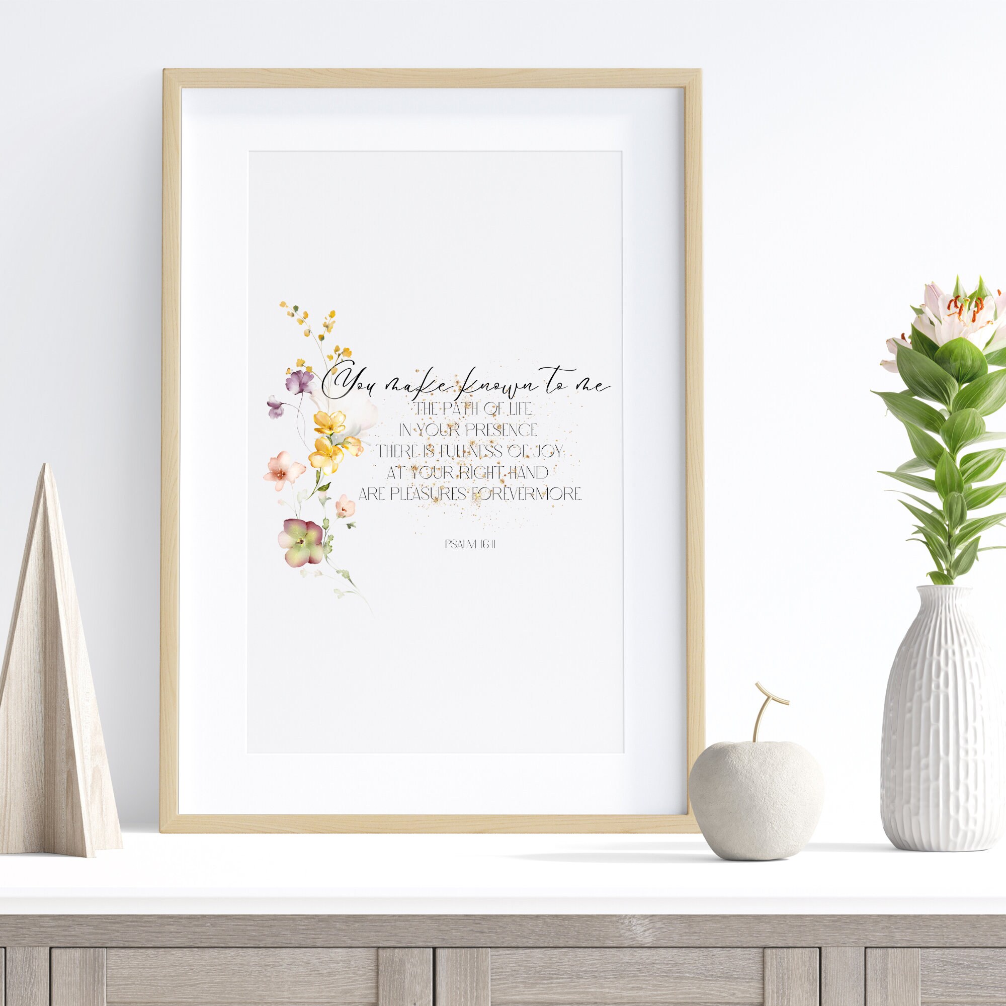 You Make Known Print INSTANT DOWNLOAD Flower Bible Verse - Etsy