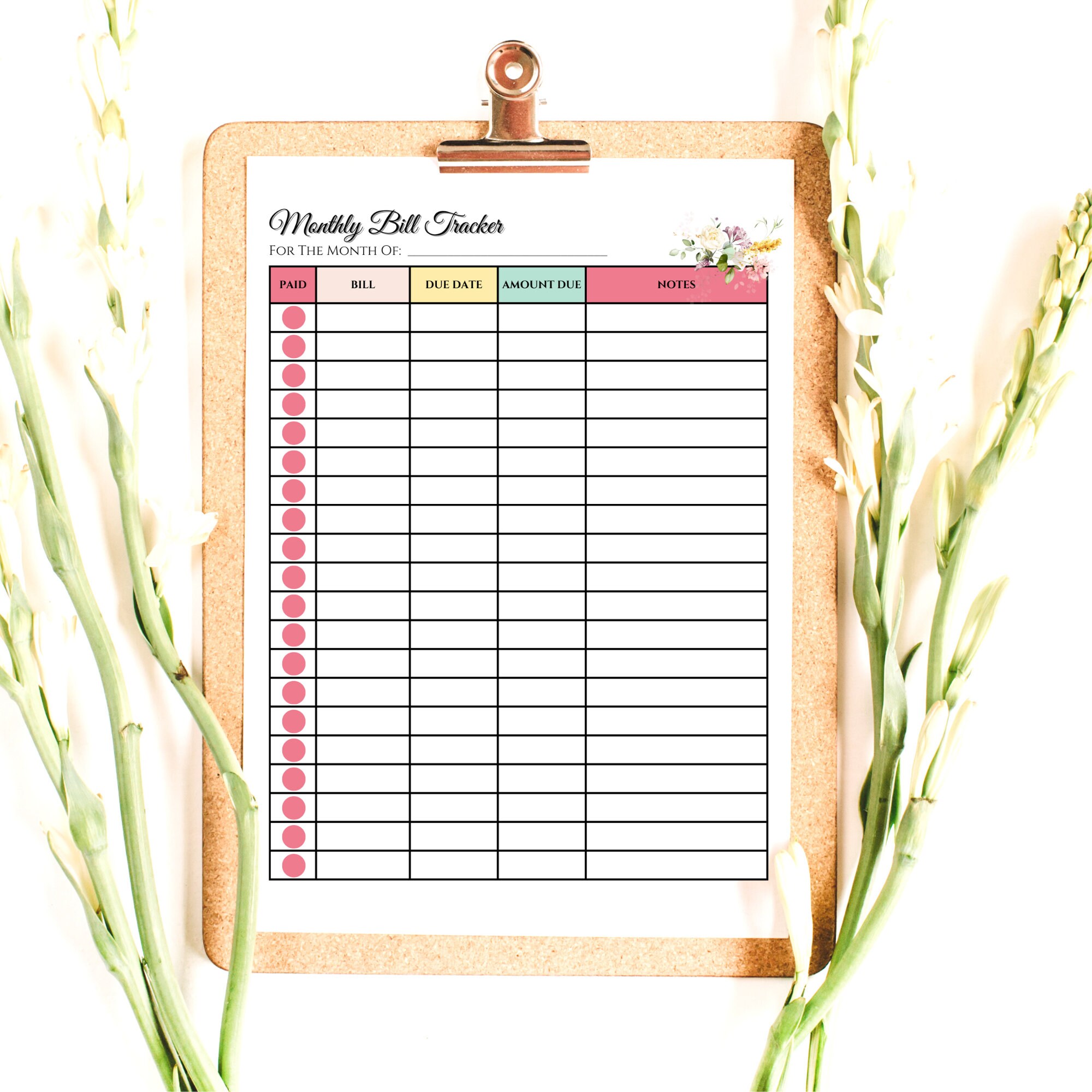 Monthly Bill Tracker - 8.5