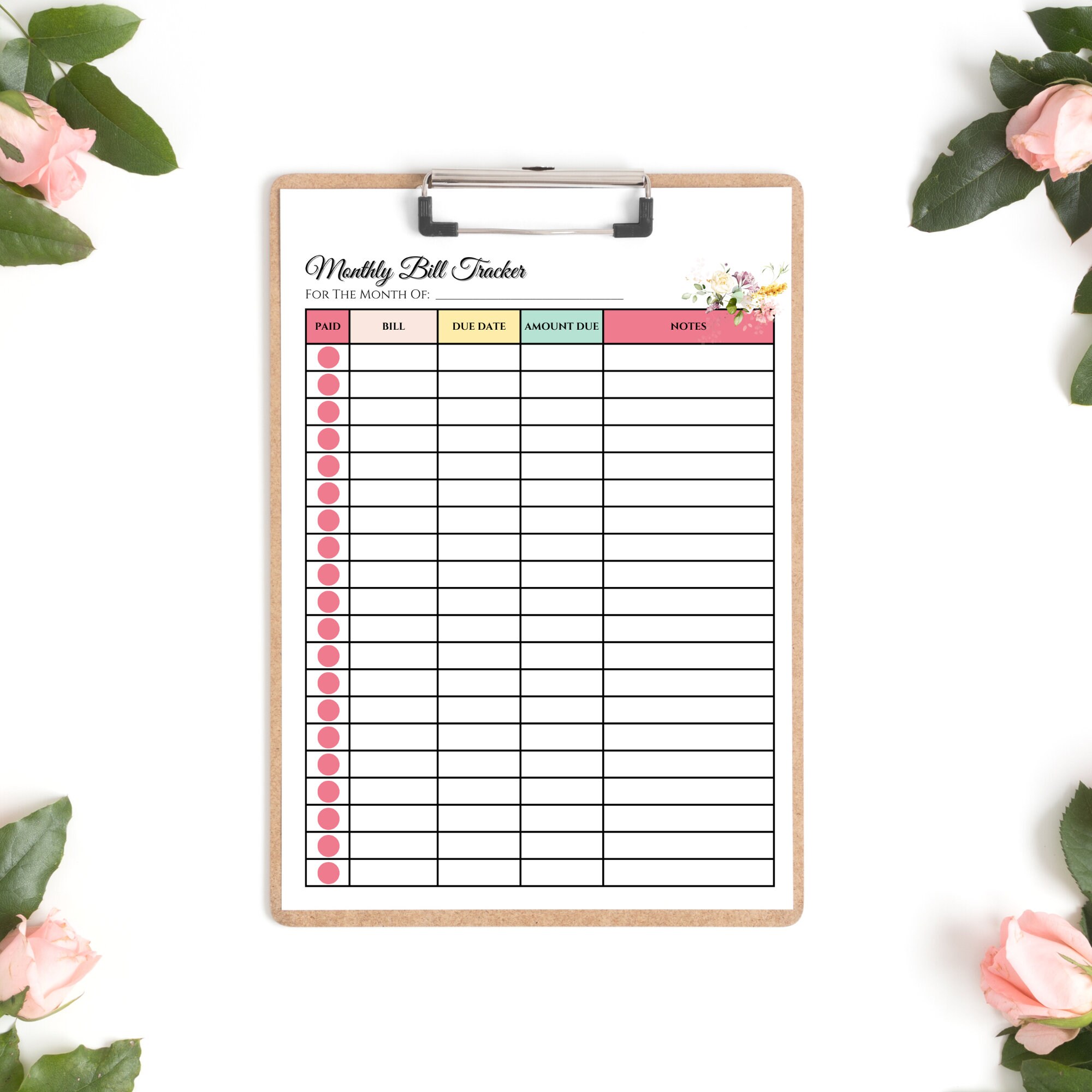 Monthly Bill Tracker - 8.5