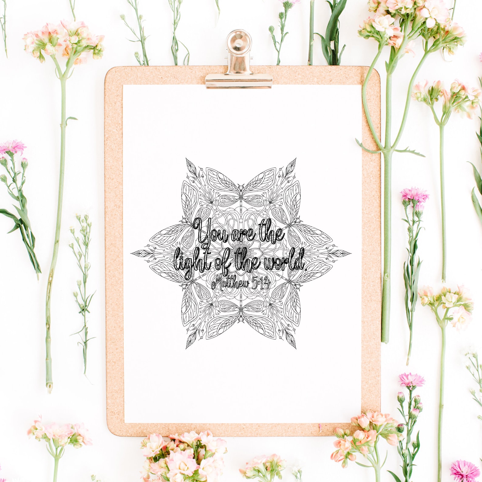 You Are the Light Bible Verse Coloring Page | Christian Coloring Page ...