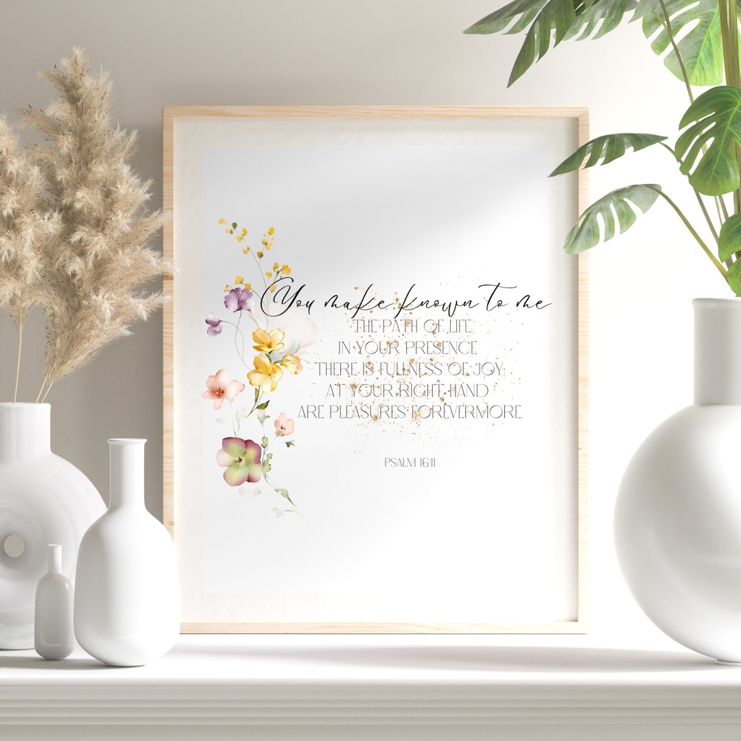 You Make Known Print | INSTANT DOWNLOAD | Flower Bible Verse ...