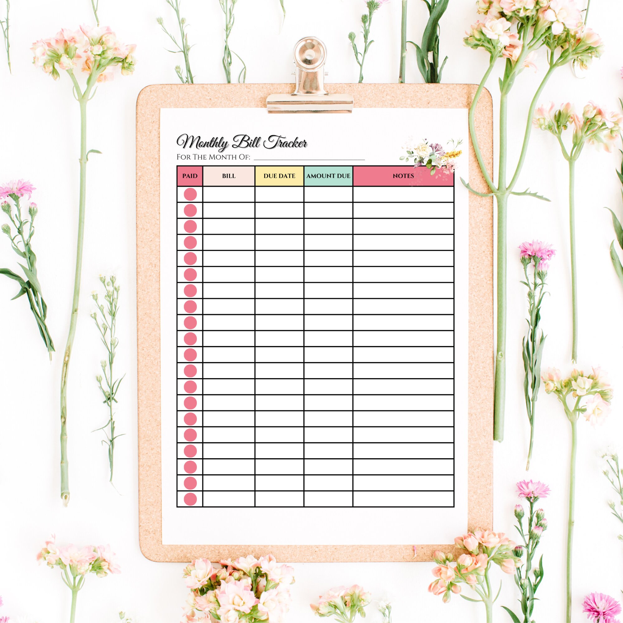 Monthly Bill Tracker - 8.5