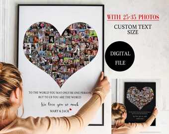 PRINTABLE Mom Collage, Mommy Photo Collage, Customized Mother's Day Gift, Gift For Mom, Personalized Gift for Mom, Photo Gift