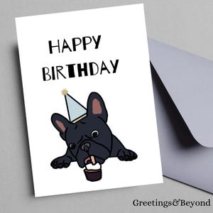 French Bulldog Birthday Card: 5x7 Printable (Digital Download)