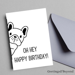 French Bulldog Birthday Card: 5x7 Printable (Digital Download)