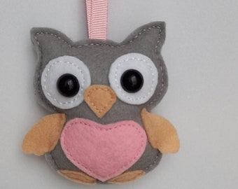 Gimnasio de búho de fieltro para bebé: decoración infantil hecha a mano