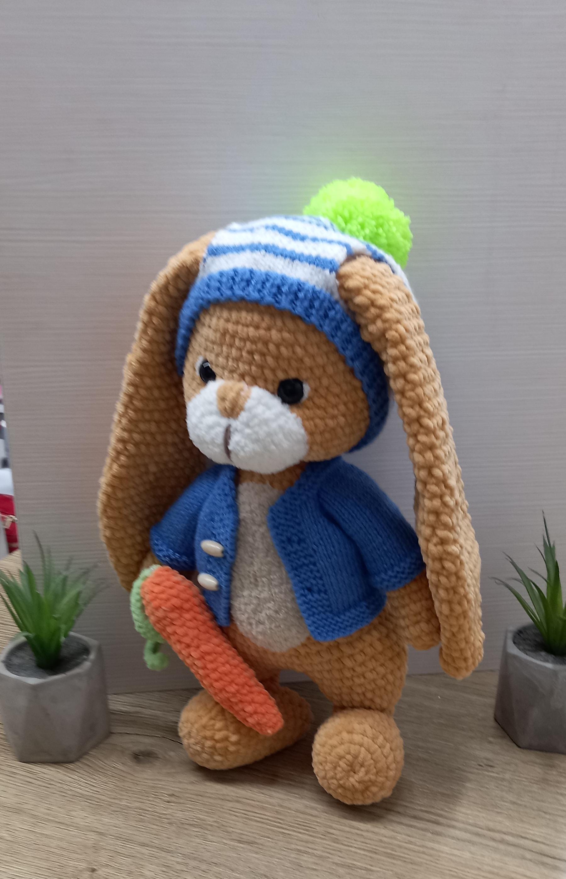 Handmade Crochet Peter Rabbit Plush Toy Adorable Easter Gift&nursery ...