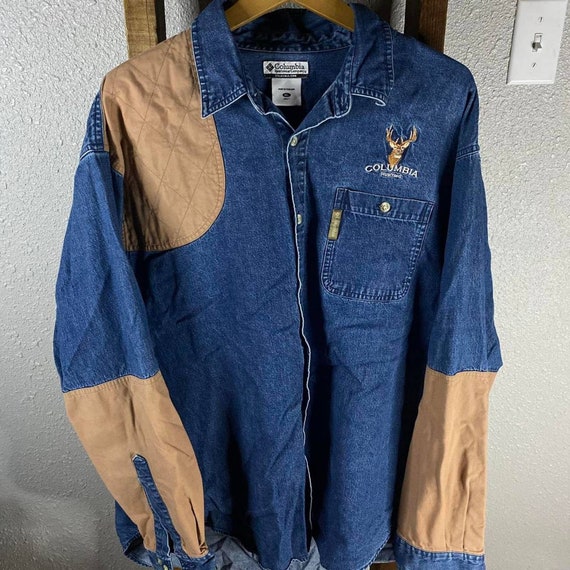 Vintage Columbia Hunting Green Camo Reversible Puffe… Gem