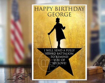 Personalised Hamilton King George III Birthday Card