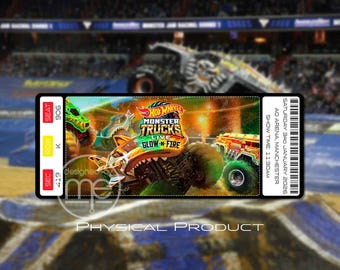 Personalised Souvenir Hot Wheels Monster Truck Ticket | Gift Surprise