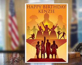Personalised Hamilton Birthday Card