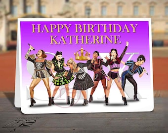 Personalised Six the Musical Birthday Card