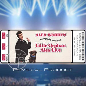 Personalised Souvenir Alex Warren Concert Ticket | Little Orphan Alex Live Surprise Gift Ticket