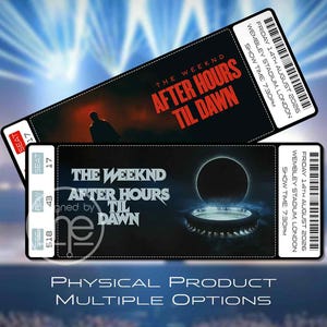 Personalised Souvenir The Weeknd Concert Ticket | After Hours Til Dawn Surprise Gift Ticket