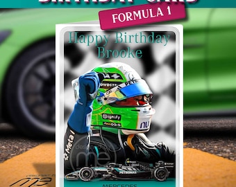 Personalised Kimi Antonelli Mercedes Formula One F1 Birthday Card
