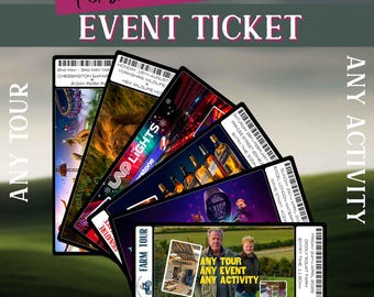 Bespoke Personalised Souvenir Event Ticket | Surprise Ticket